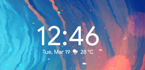android pie rainmeter skin