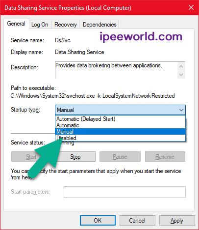 disable data collecting service