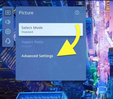 LG TV Advanced Settings